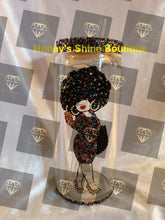 Load image into Gallery viewer, LOLA 16oz Rhinestone & Pearl Embellished Glass Snow Globe Tumbler