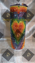 Load image into Gallery viewer, LOVE IS LOVE 20oz RHINESTONE EMBELLISHED TUMBLER