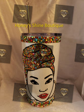 Load image into Gallery viewer, NEVAEH 2Ooz Rhinestone Embellished Beverage Stainless Steel Tumbler