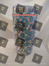 Load image into Gallery viewer, RELAXED & REFRESHED Rhinestone Embellished Beverage Tumblers