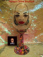Load image into Gallery viewer, OKOYE Limited Edition 20oz Rhinestone Embellished Specialty Wine Glass