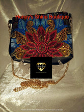 Load image into Gallery viewer, RED FLOWER CLUTCH PURSE