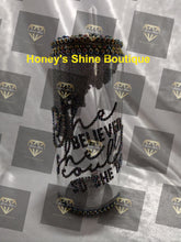 Load image into Gallery viewer, SHE BELIEVED SHE COULD SO SHE DID 16oz Glass Snow Globe Tumbler