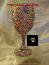 Load image into Gallery viewer, SPRINKLES 6oz RHINESTONE EMBELLISHED COVERED GLASS