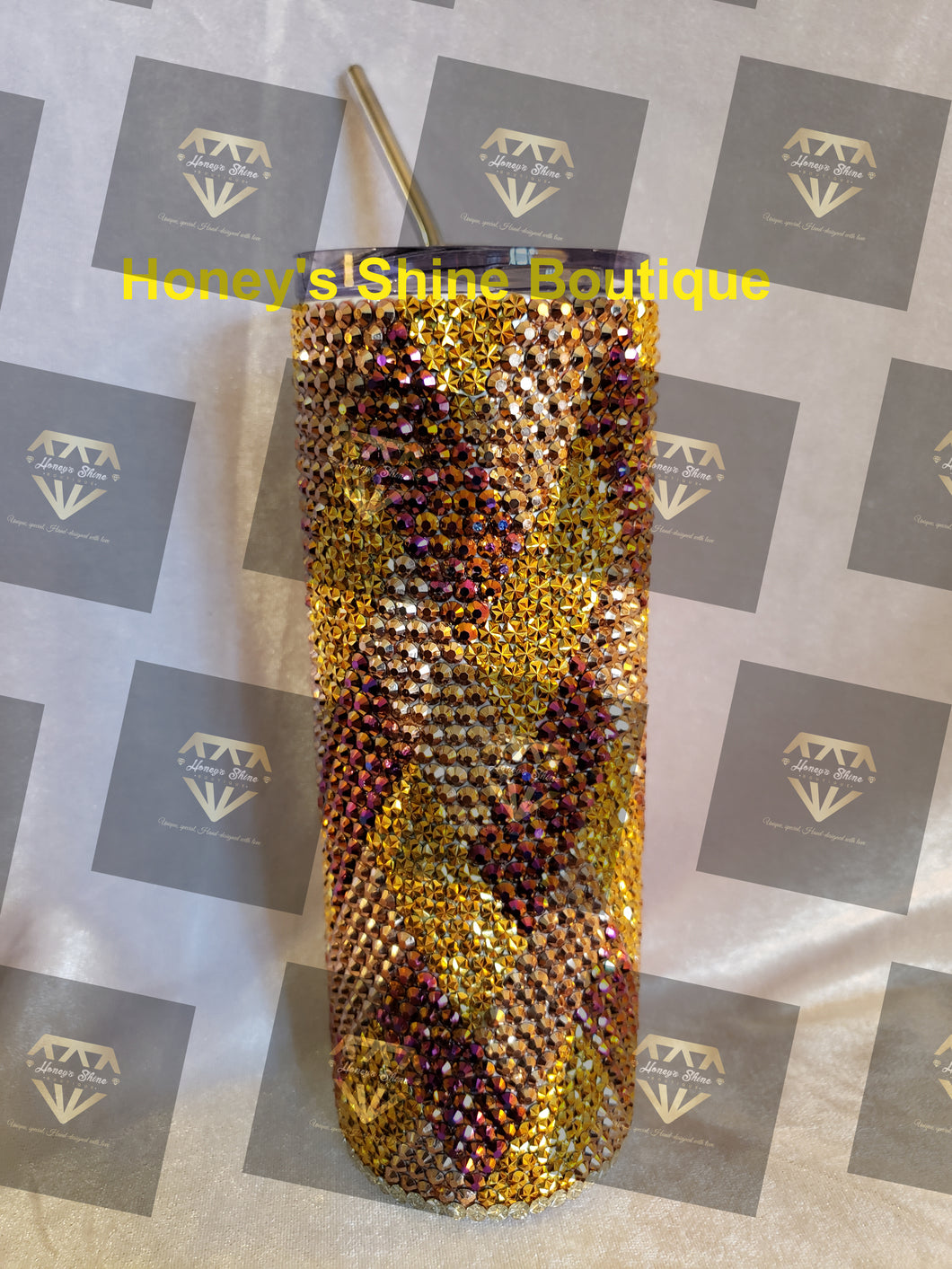 GODDESS BRAIDS 20oz RHINESTONE EMBELLISHED TUMBLER