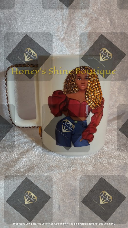 SOPHISTICATED LADIES Rhinestone Embellished Specialty Mugs