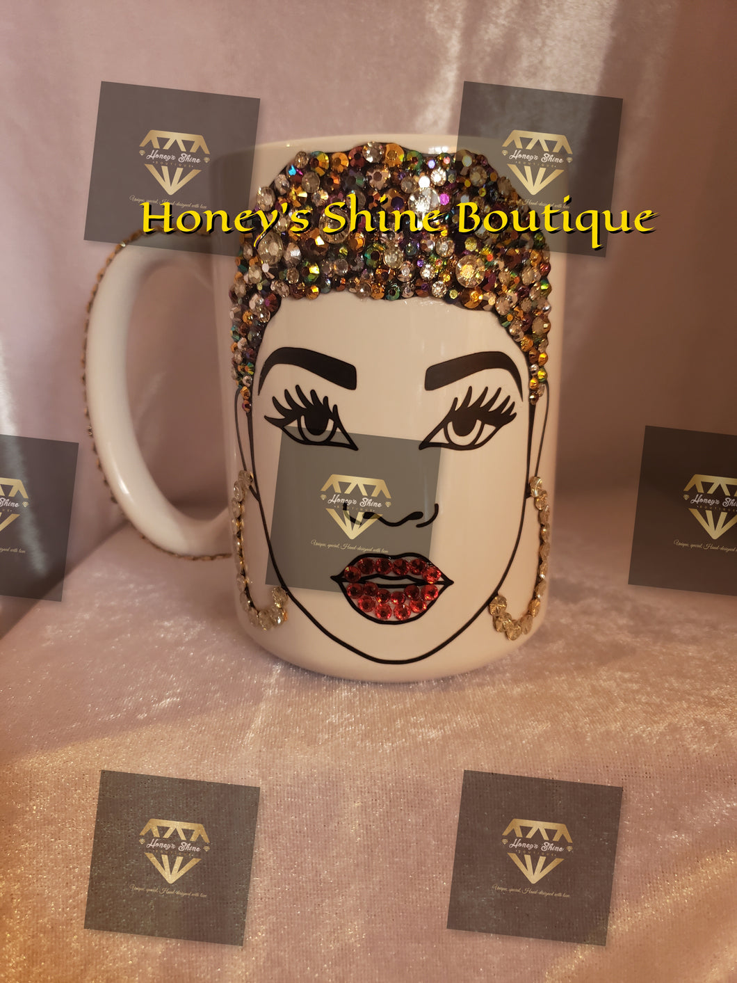 OLIVIA 15oz Rhinestone Embellished Mug