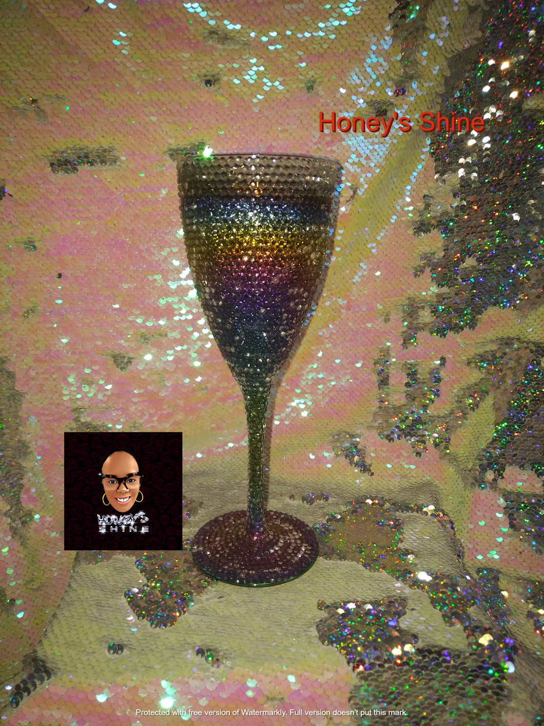 OVER THE RAINBOW SPECIALTY WINE GLASS